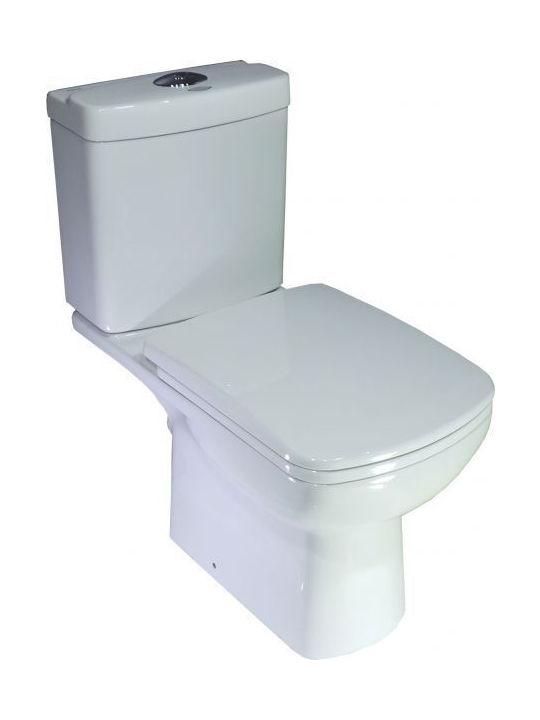 Gloria Miranda Floor-Standing Toilet with Flush with Cover Soft Close White
