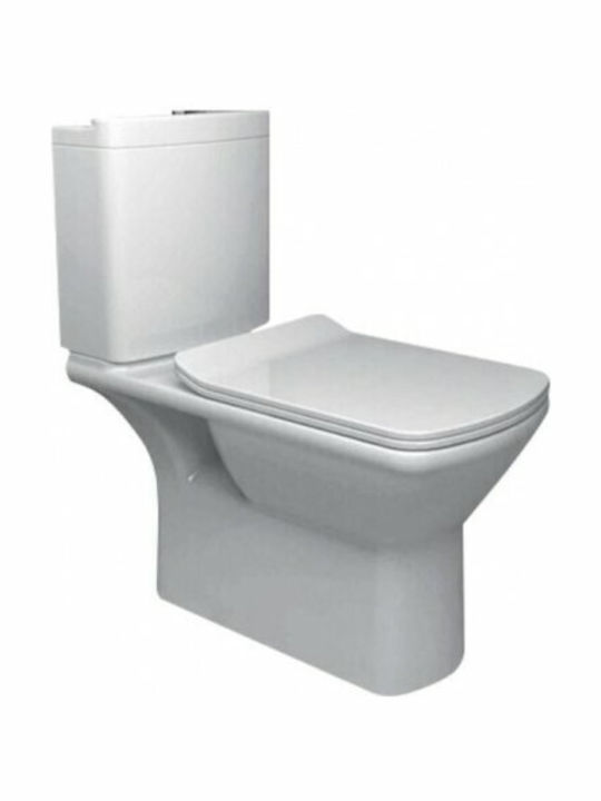 Gloria Miranda Floor-Standing Toilet with Flush with Cover Soft Close White