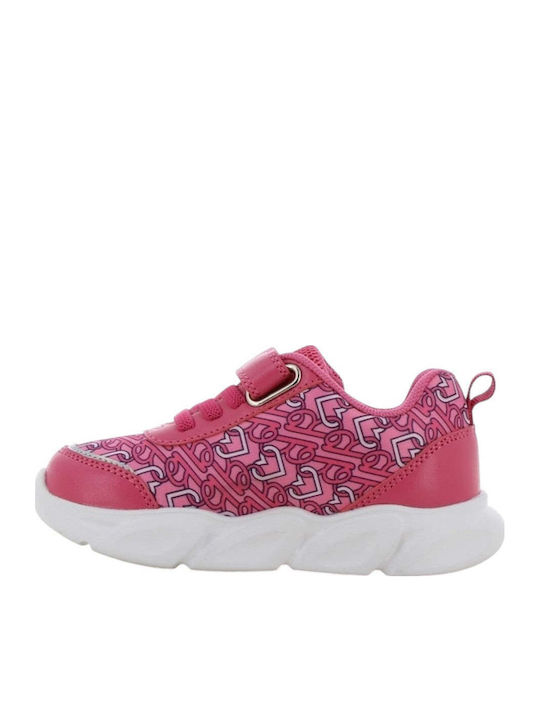 Barbie Παιδικά Sneakers Ανατομικά με Σκρατς & Φωτάκια Φούξια