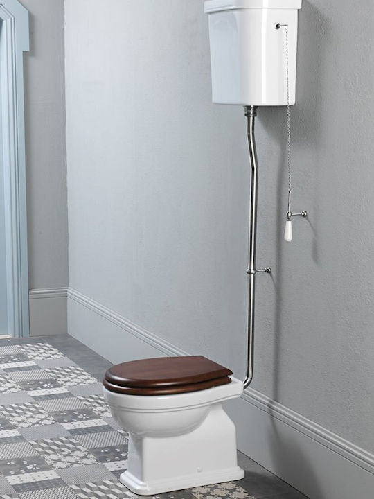 GSI Stehende Toilette mit Spülung mit Deckel Sanftes Schließen Weiße