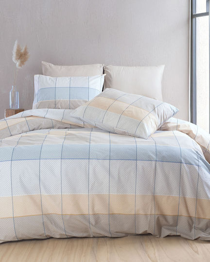 Rythmos Colette Сет Калъфки за Възглавници с корица за плик Grey Light Blue 50x70см.