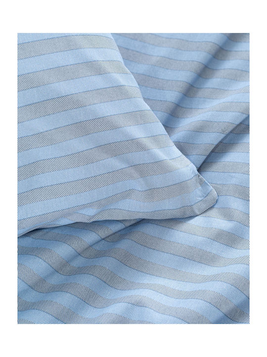 Rythmos Duvet Cover Set Cotton Single with Pillowcase 160x250 Polene Blue