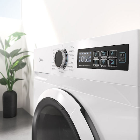 Midea Washing Machine 7kg with Steam Technology 1200 Rounds Power Mix MF110W70B/W-GR