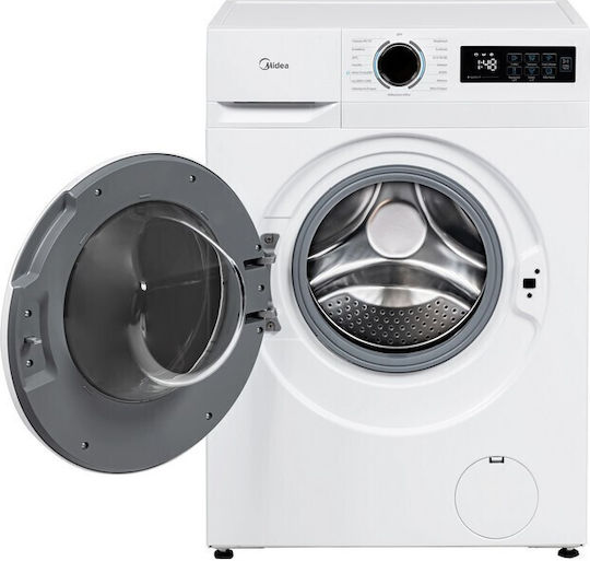 Midea Washing Machine 7kg with Steam Technology 1200 Rounds Power Mix MF110W70B/W-GR
