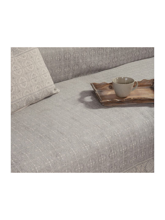 Nef-Nef Homeware Jeneria Ριχτάρι Πολυθρόνας Ζακάρ 170x180εκ. Grey