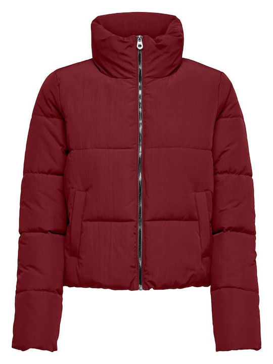 Kurz Damen Puffer Jacke für Winter Cabernet