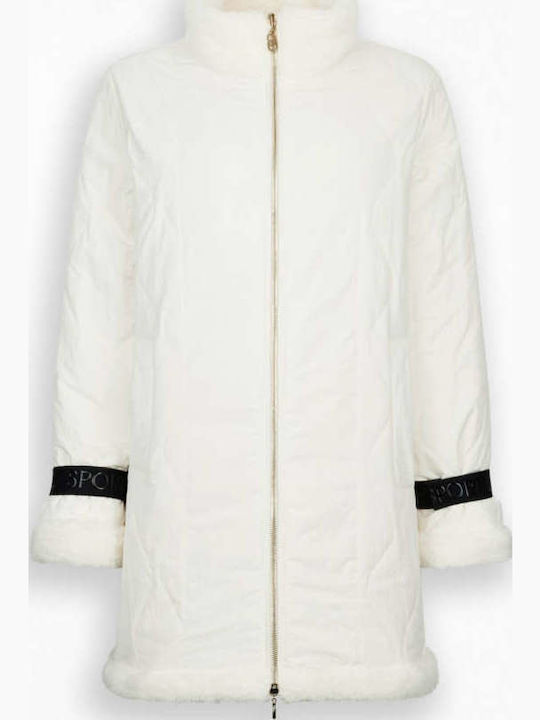 Women's Long Lifestyle Jacket for Winter White