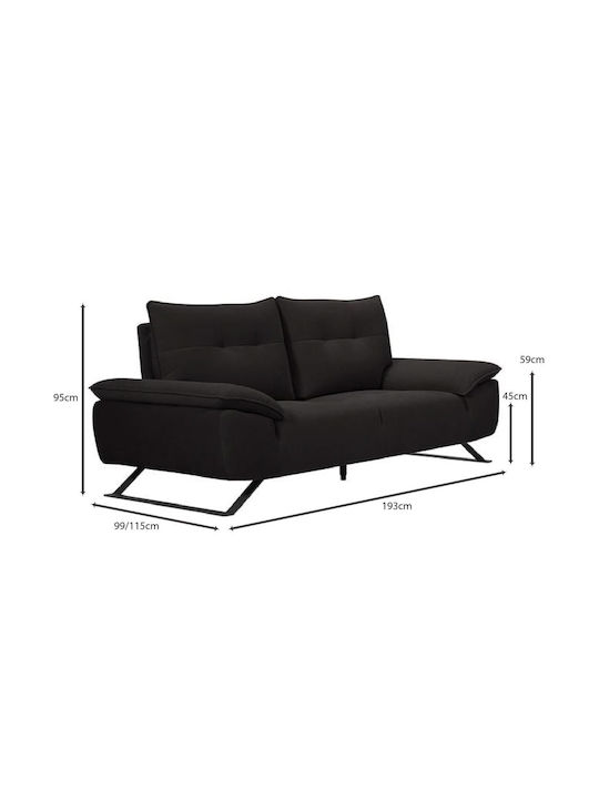 Selena Doppelsitzer Sofa Anthrazit 193x99cm