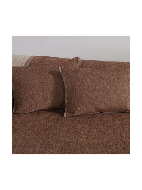 Nef-Nef Homeware Sofa Cushion Tanger Brown Ecru 40x55 cm