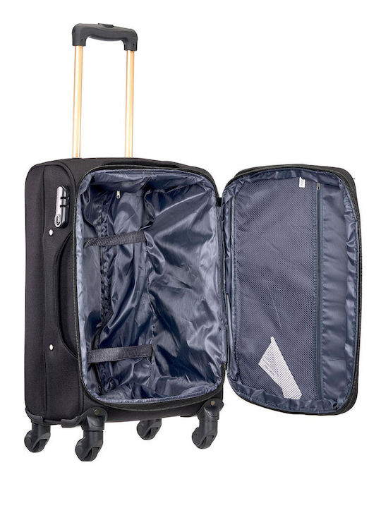 Βαλίτσα Καμπίνας Xplorer 15904-3 Μαύρο 58x36x24 4 Ρόδες Επέκταση & Κλειδαριά Μαύρο