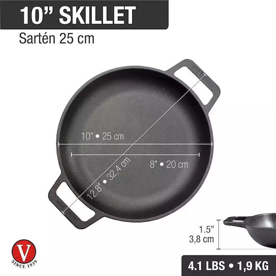 Victoria Pan aus Gusseisen mit Emaillebeschichtung 25cm