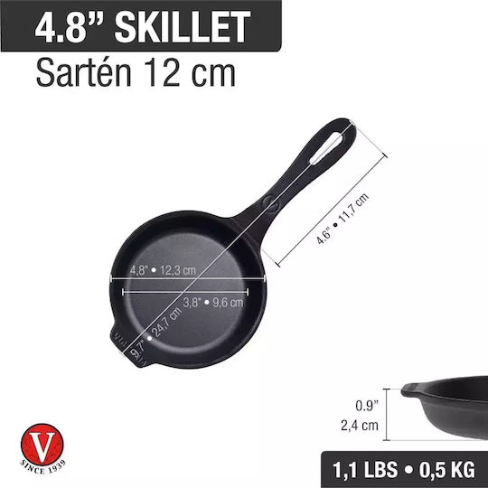 Victoria Tigaie din Fontă cu Strat de Email 12cm