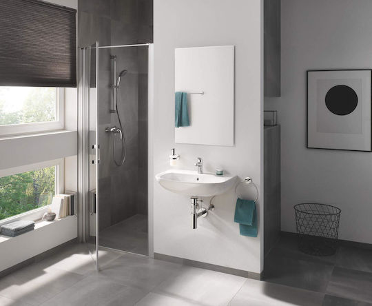 Grohe Baucosmopolitan Single Wall-Mounted Bathroom Rail ​52.2x52.2cm Silver