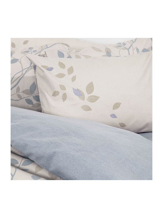 Nima Anatolica Pillowcase Set Flannel with Envelope Cover Gray 50x70cm.