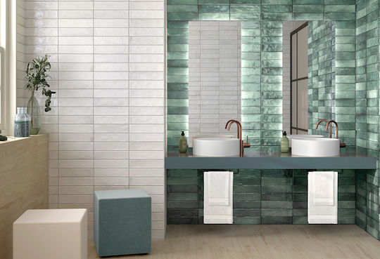 Super Ceramica Life Плочка За под На закрито Керамичен Сияен 60x30см Verde