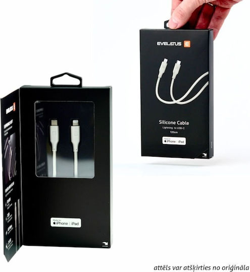 Evelatus USB-C to Lightning Cable 60W Γκρι 1.2m MFI10CLWG