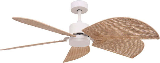 Zambelis Lights Deckenventilator mit Leuchte Weiß
