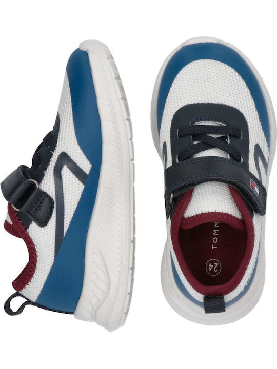 Kids Sneakers with Hoop & Loop Closure White