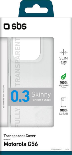 SBS Back Cover Σιλικόνης Διάφανο (Moto G56)