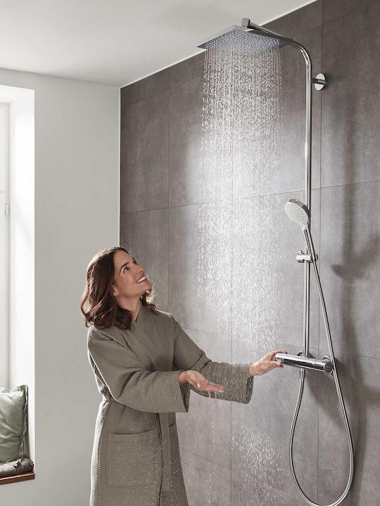 Hansgrohe Crometta E Shower Column with Mixer 240cm Silver
