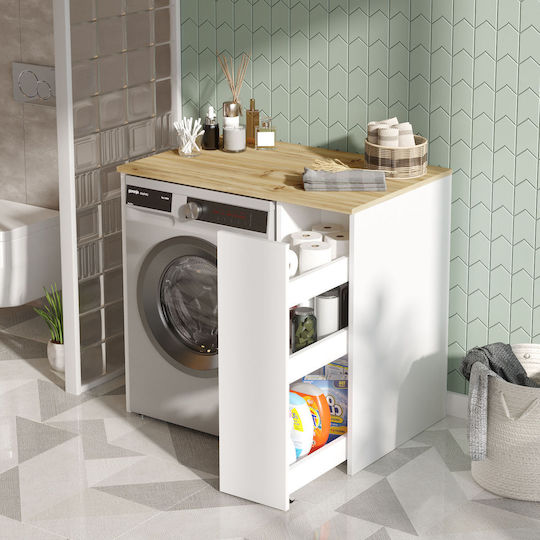 Hanah Home Баня Кабинет за пералня Ширина93.5xДължина60xВисочина88.3см Бял