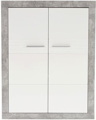 Ντουλάπι Γραφείου από Ξύλο Romfera 104 Γκρι, Άσπρο 97x35x131cm
