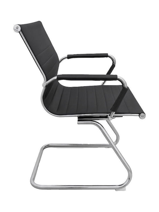 Chair Visitor Cygon in Black Color 49x60x108cm 1pcs