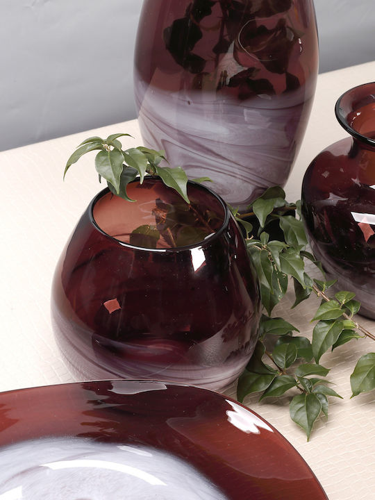 HFA Decorative Bowl Purple 21.5x15x12cm