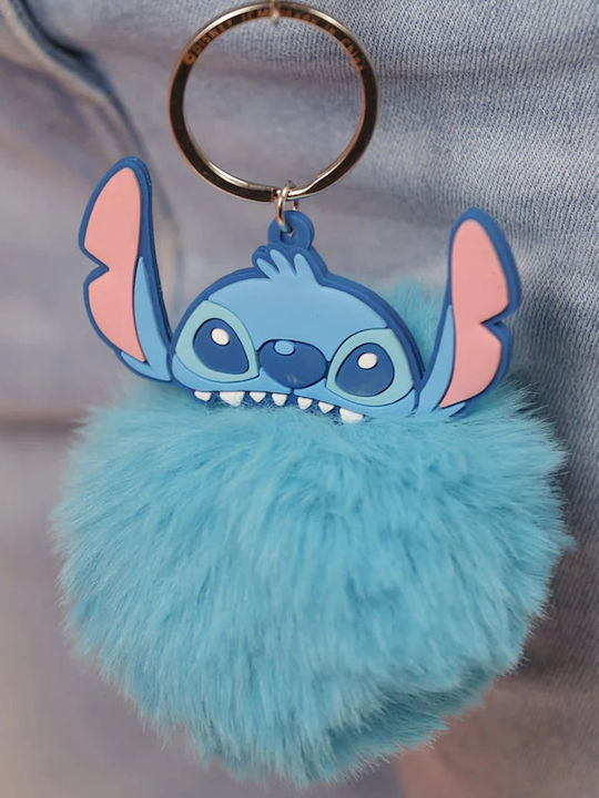 Schlüsselanhänger Lilo & Stitch Blau Pom Pom