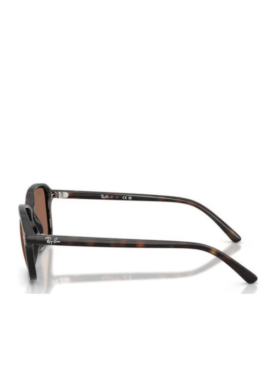 Ray Ban Quadratische Kinder-Sonnenbrillen mit polarisierten braunen Gläsern für 7-11 Jahre