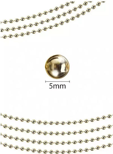 Weihnachtsgirlande Perlen 5m Gold Dekorative Kette Weihnachtsgirlande Perlen 5m Gold Dekorative Kette
