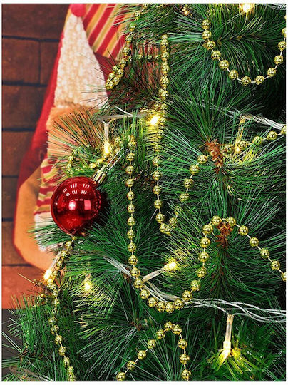 Weihnachtsgirlande Perlen 5m Gold Dekorative Kette