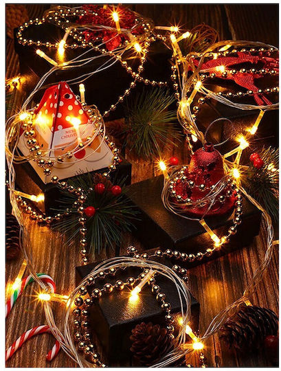 Weihnachtsgirlande Perlen 5m Gold Dekorative Kette