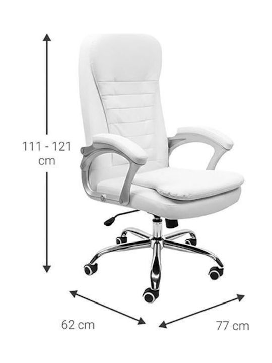 Polihome Celadon Executive Office Chair with White Arms