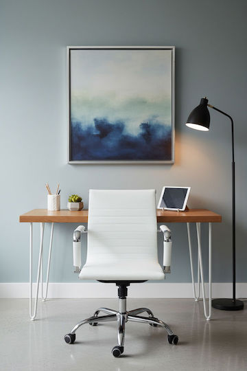 Polihome Cygon Low Office Chair with Arms White