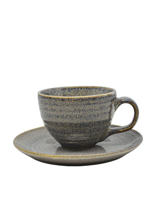 Ankor Set of Cups Espresso Ceramic Gray 160ml 6pcs