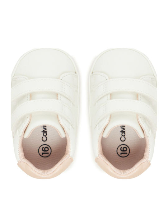 Calvin Klein Βρεφικά Sneakers Αγκαλιάς Λευκά