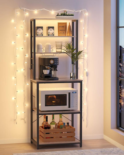 Vasagle Kitchen Rack Metal Gray 40x40x60cm