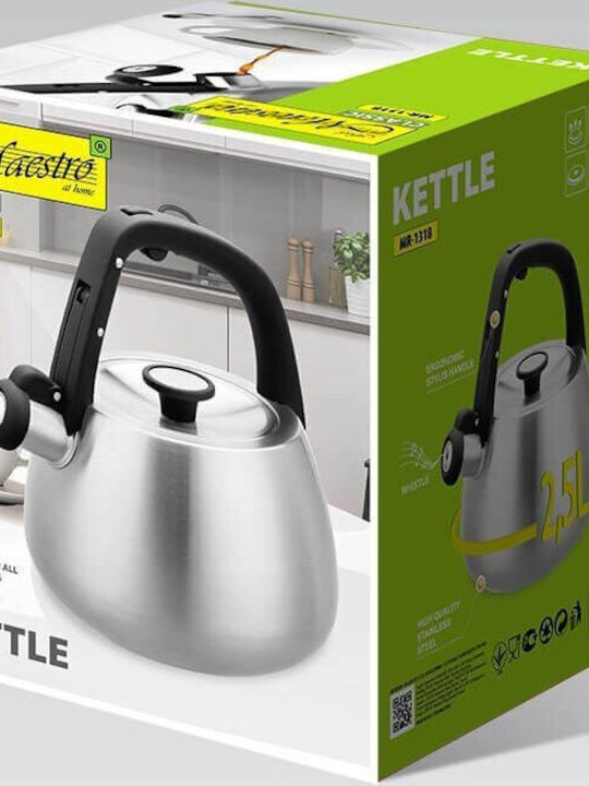 Maestro Teapot Stainless Steel Silver 2500ml