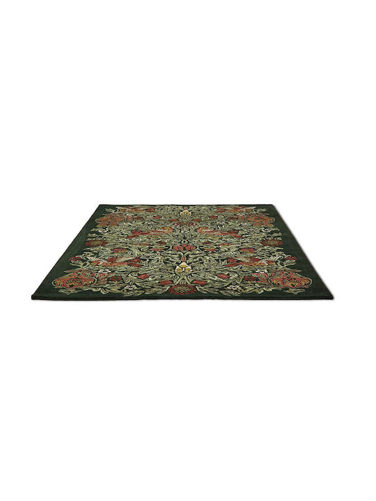 Morris & Co Bird Χειροποίητο Χαλί Ορθογώνιο Green 200x280cm