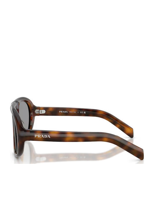 Prada Unisex Sunglasses with Brown Tartaruga Plastic Frame and Gray Lens PRC05S 20D50Q