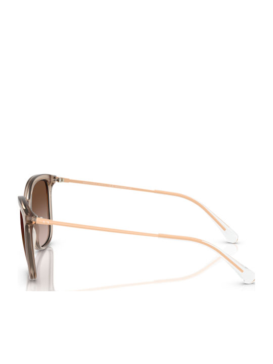 Armani Exchange Women's Sunglasses with Beige Plastic Frame and Brown Gradient Lens AX4151S 836613
