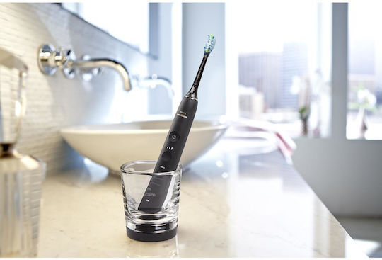 Philips Sonicare DiamondClean 9000 Electric Toothbrush with Pressure Sensor and Travel Case Black