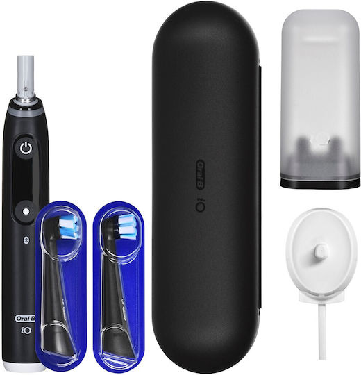 Oral-B iO Series 6N Electric Toothbrush with Timer, Pressure Sensor, and Travel Case Black Lava