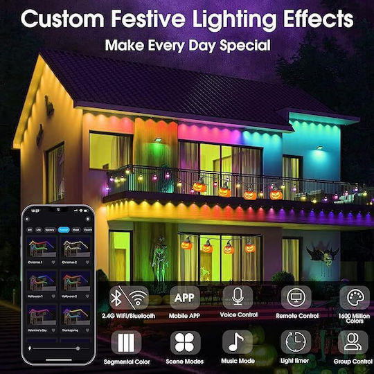40 Λαμπάκια LED 25μ. RGB σε Σειρά