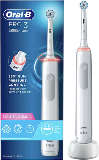Oral-B Pro 3 3000 Електрическа Четка за Зъби с Таймер Бял