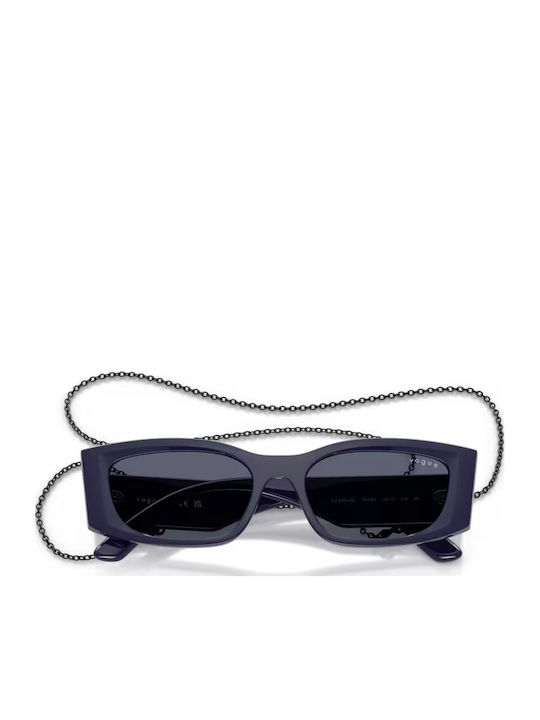 Vogue Women's Sunglasses with Blue Horn-Rimmed Frame and Grey Lenses VO5655SU 324087
