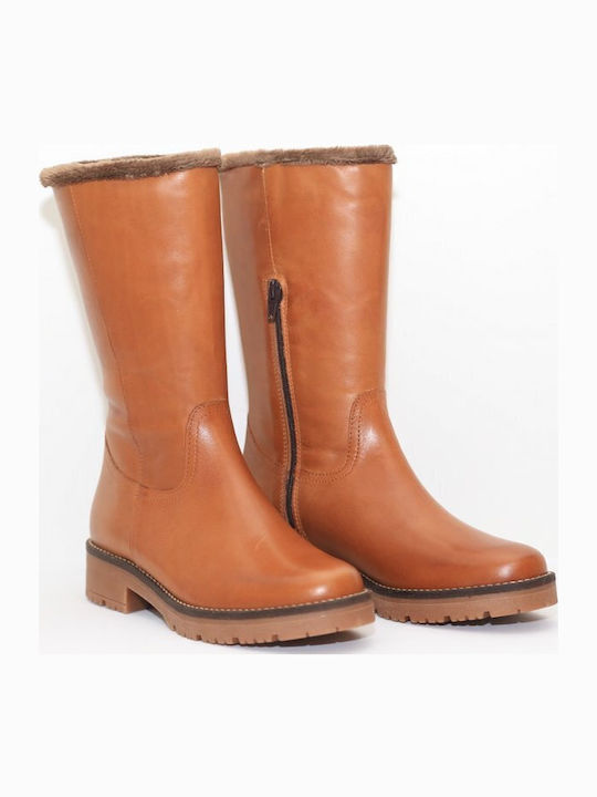 Women's Ankle Boots Pitillos 1669 Tan Leather Anatomical Fur Lined Women's Ankle Boots Pitillos 1669 Tan Leather Anatomical Fur Lined