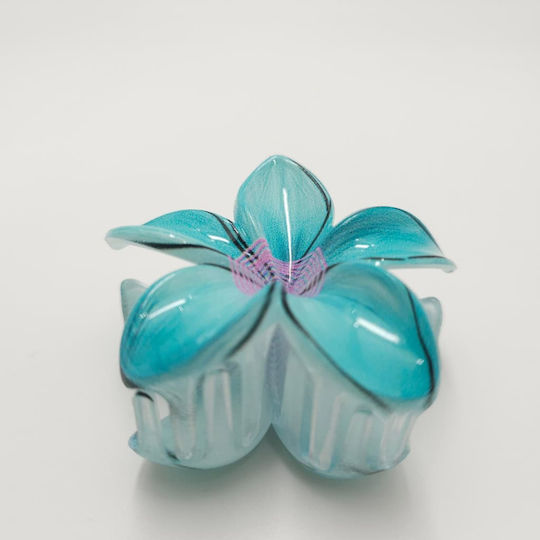Haarspangen mit Blume Türkis