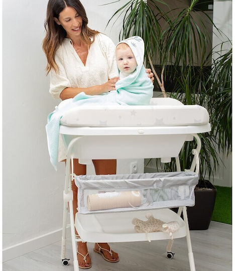 Interbaby Μπανιέρα-Αλλαξιέρα Μωρού Λευκή